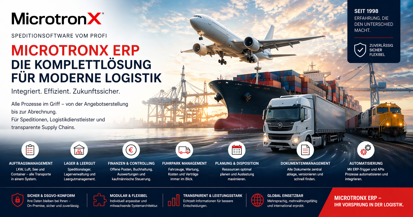 MicrotronX ERP – Komplettlösung für moderne Spedition und Logistik