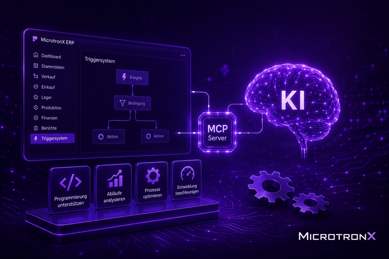 KI-Unterstützung für das MicrotronX ERP Triggersystem